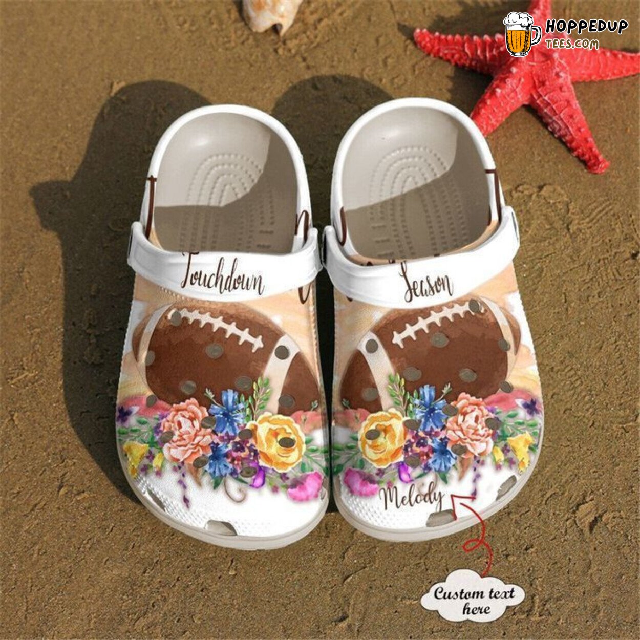 Football Personalized Touchdown Season Themed Comfortable Clog Shoes