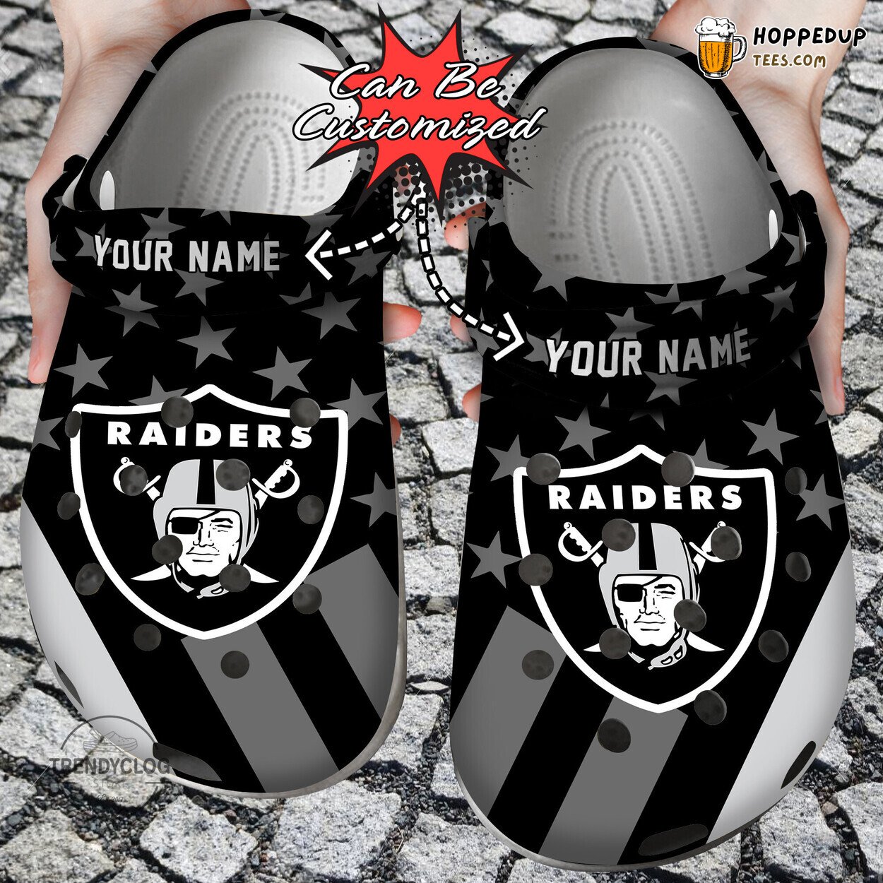 Football Raiders Personalized Comfortable Unique Design Clog Shoes