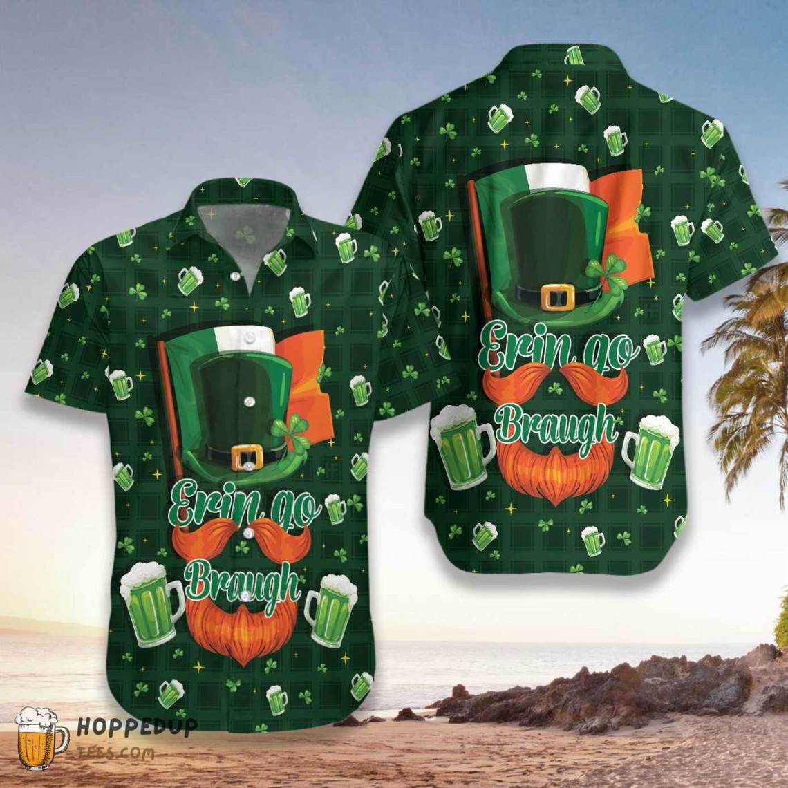 Forever Beer And Green Seamless Ireland Stpatricks Day Hawaiian Shirt