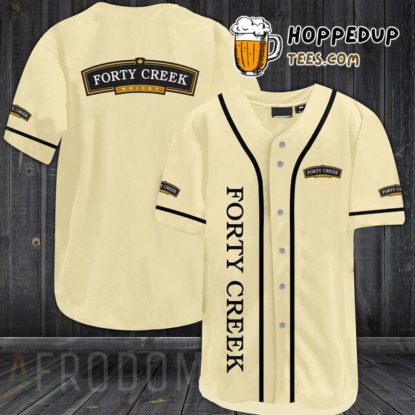 Forty Creek Whiskey Beige Baseball Jersey Unique Distinctive Design Edition