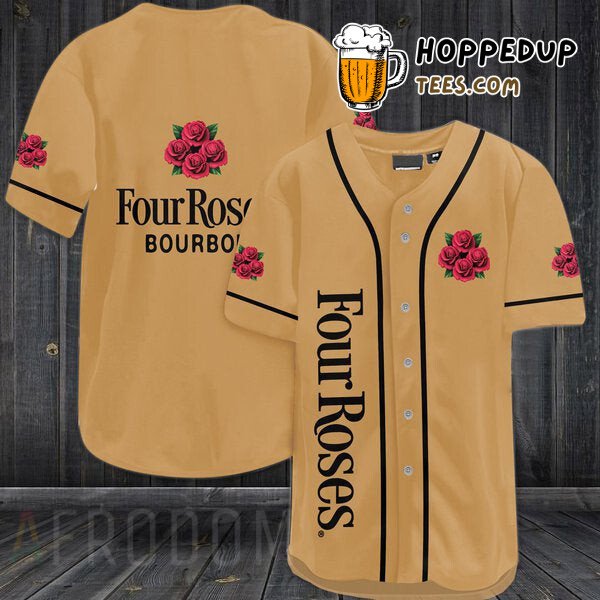 Four Roses Bourbon Brown Baseball Jersey Unique Distinctive Edition Style