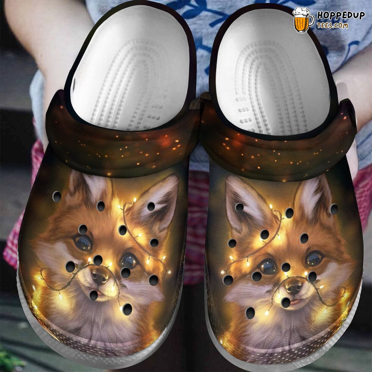 Fox Design Rubber Clogs Shoes Comfortable Unique Animal Theme Footwear