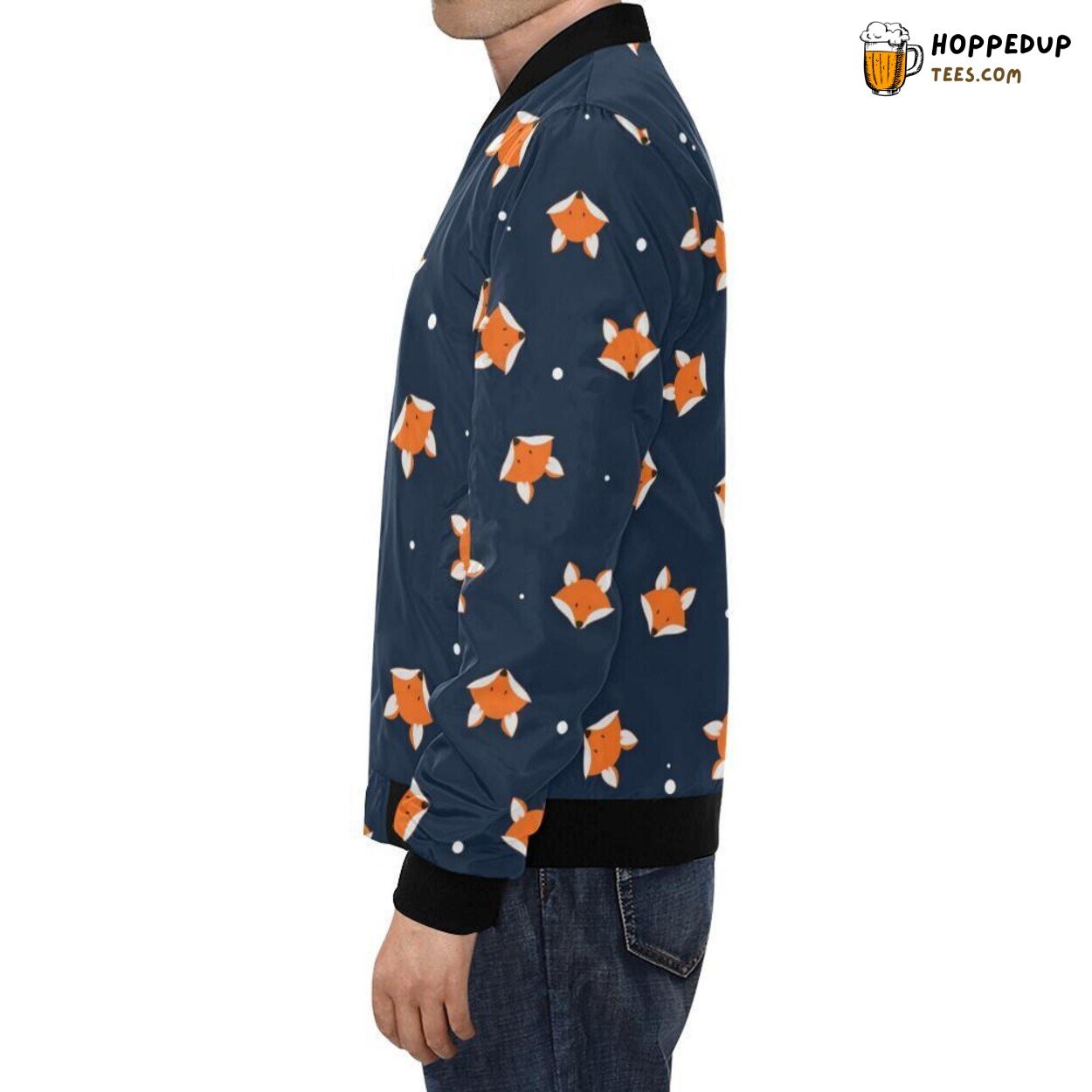 Fox Distinct Pattern Men’s Bomber Jacket Unique Design Fashion Look