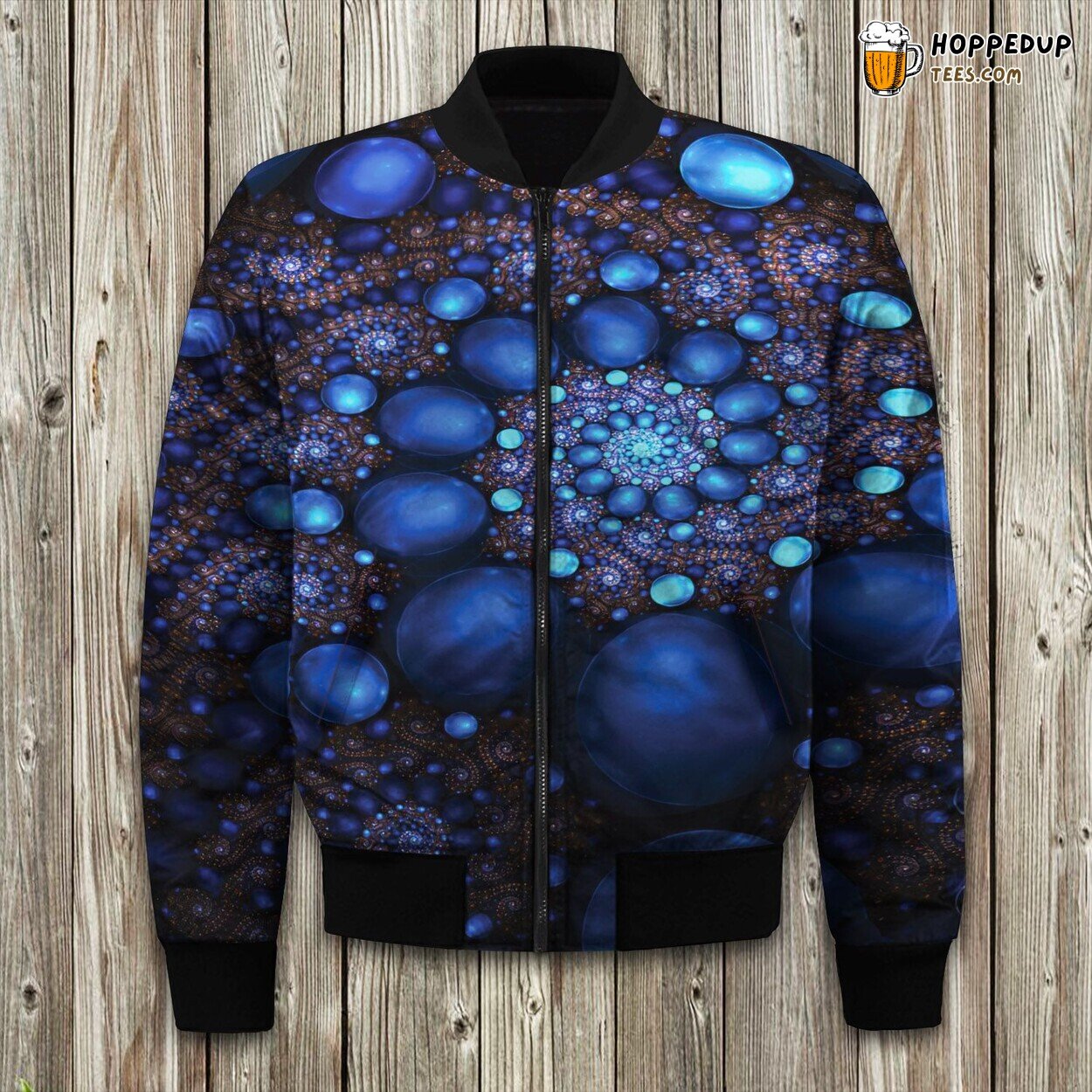 Fractal Plannets Bomber Jacket