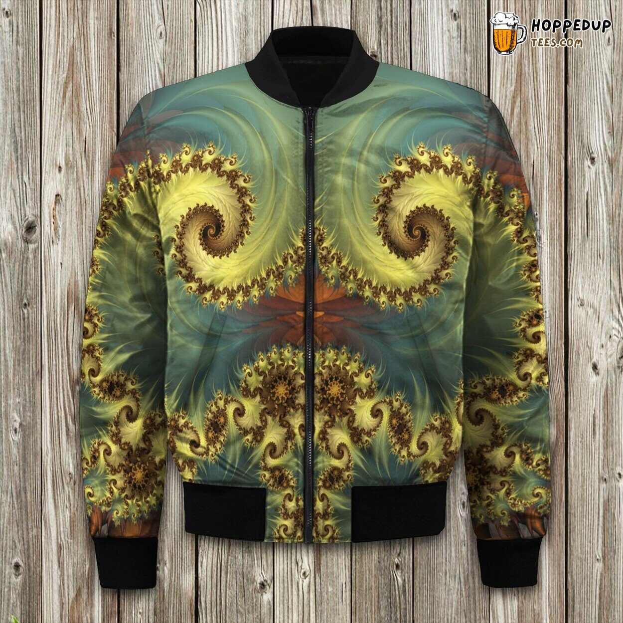 Fractal Unknown Pattern Bomber Jacket