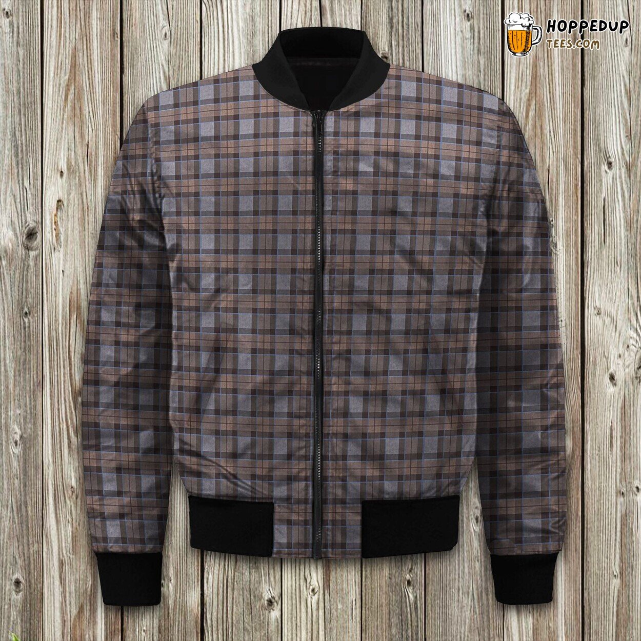 Fraser Hunting Tartan Plaid Outlander Large Bomber Jacket