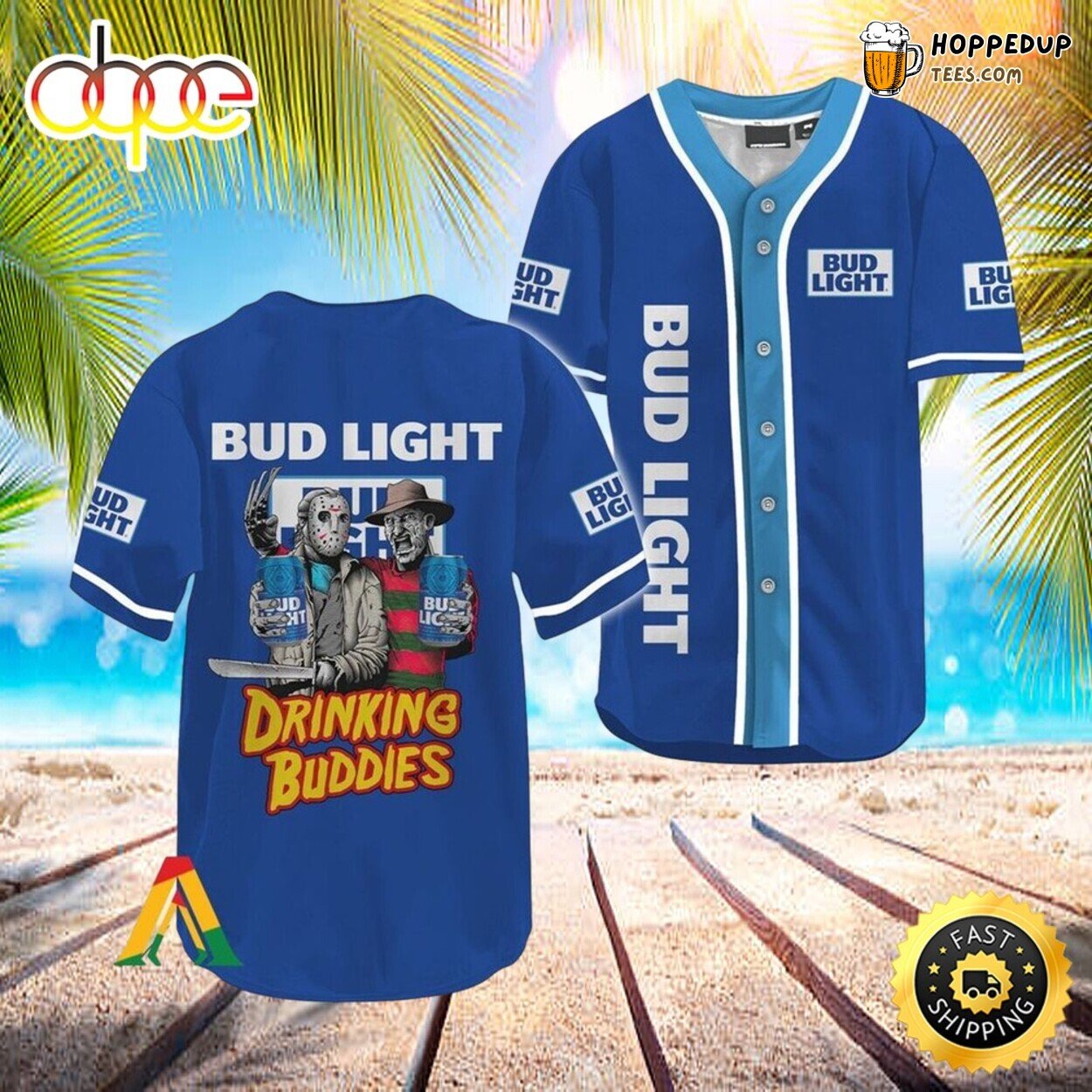 Freddy Jason Bud Light Halloween Horror Edition Baseball Jersey