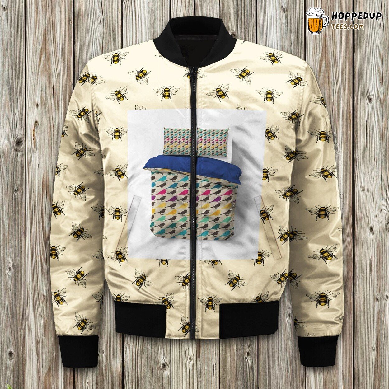 Free Flying Bird Essence Winter Bomber Jacket Tailored Unique Elegance Design