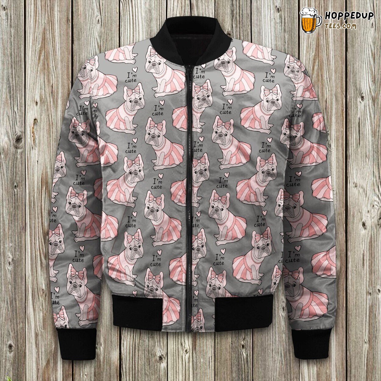 French Bulldog Girl Cute Bomber Jacket
