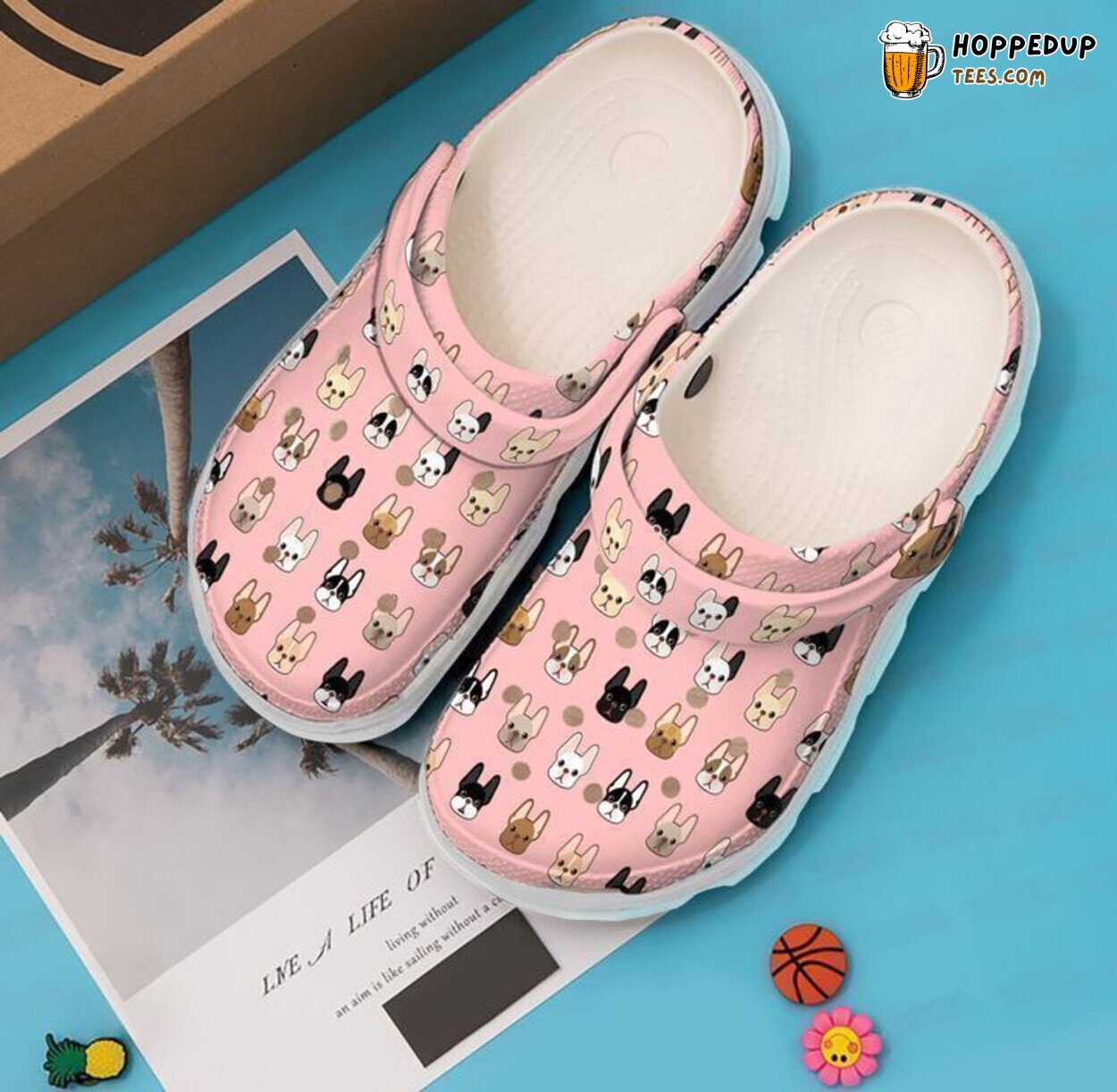French Bulldog Pattern Theme Comfortable Clogs Canine Lover Footwear