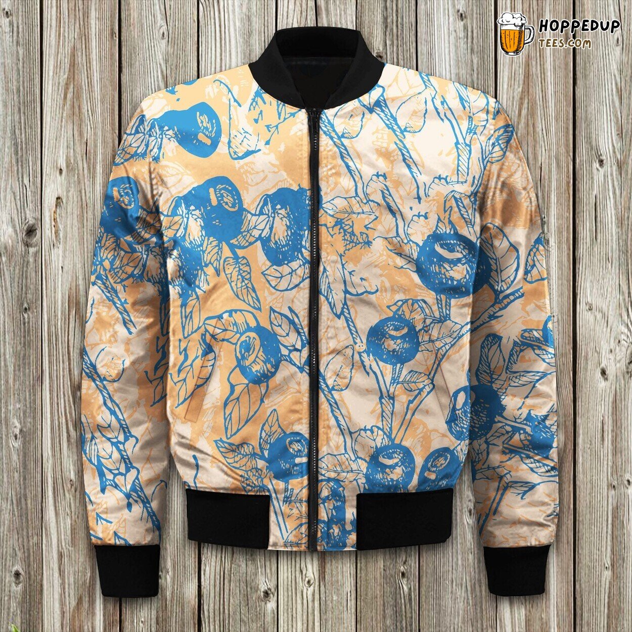Fresh Blueberries Sprinkle Bomber Jackets Taste of Winter