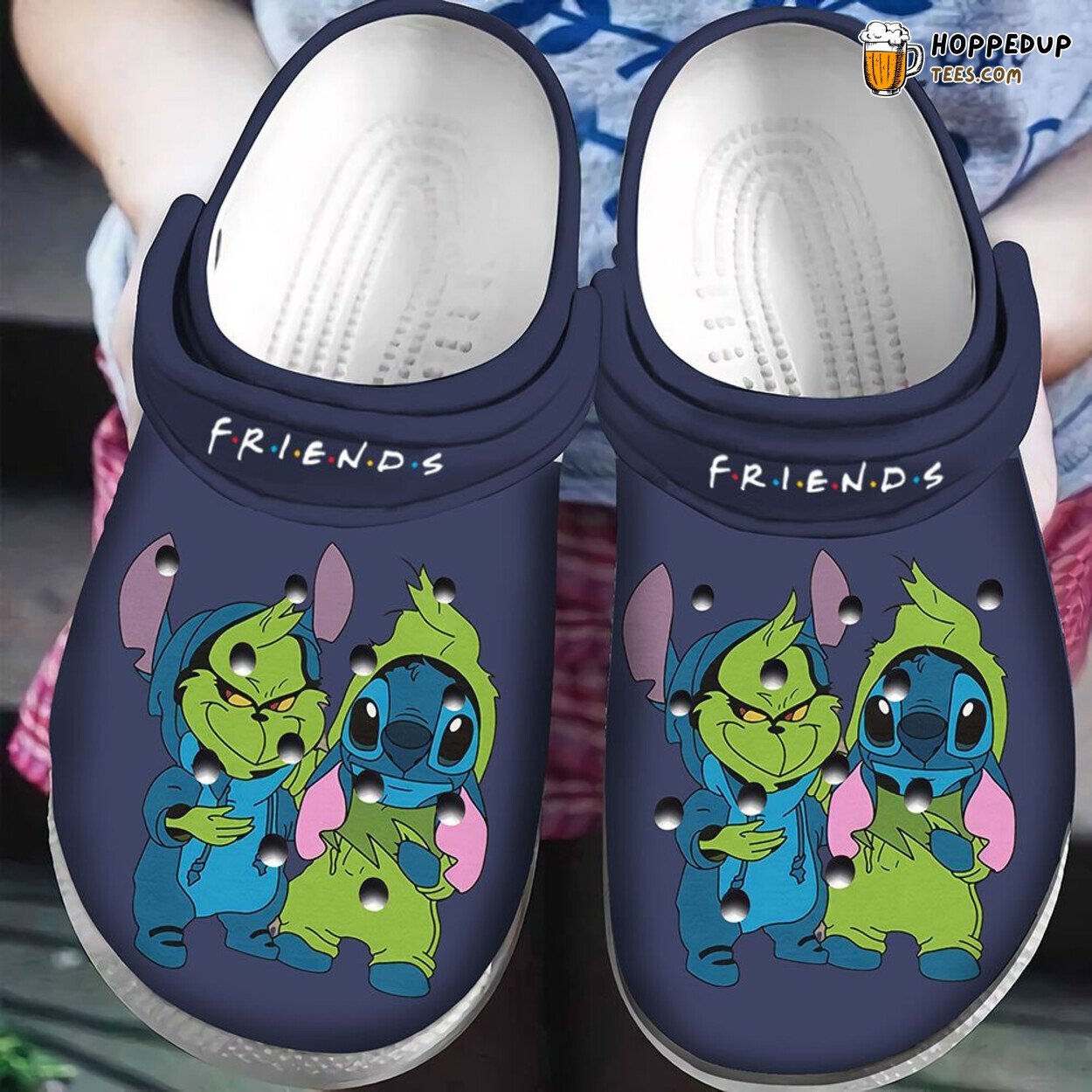 Friends Grinch Stitch Themed Classic Comfortable Clogs Shoes Fun Design