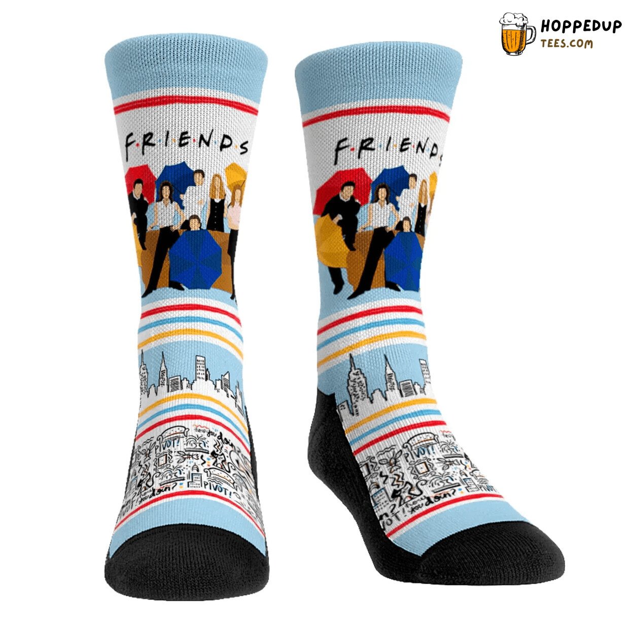 Friends Group Lineup Socks Themed Comfortable Unique Stylish Design