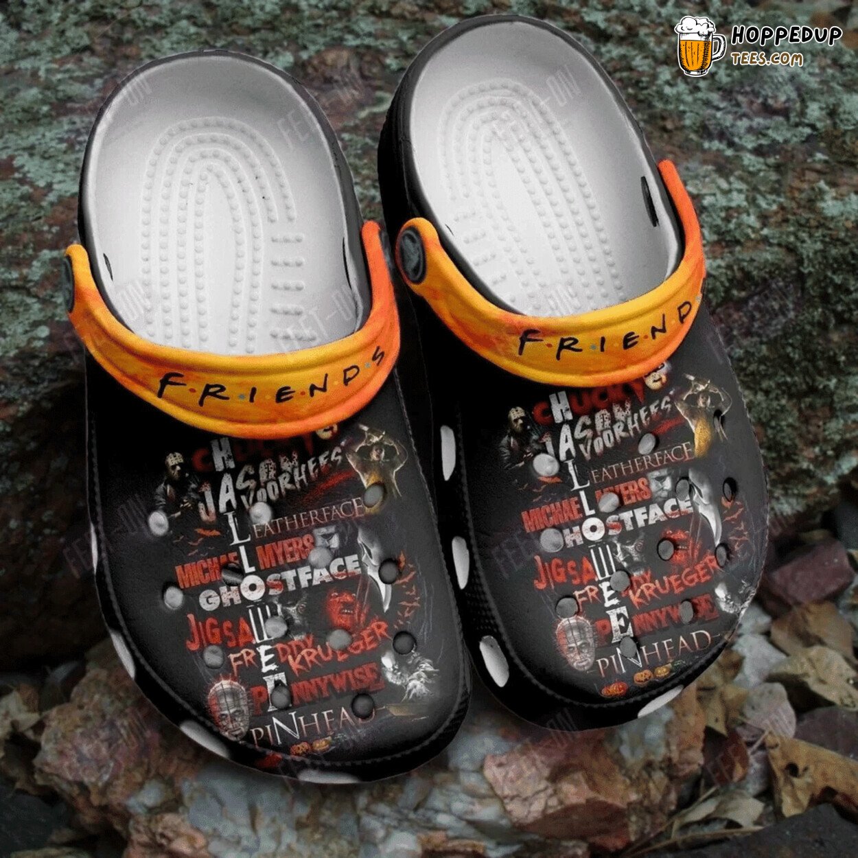 Friends Horror Movie Halloween Theme Classic Clogs Shoes Spooky Design