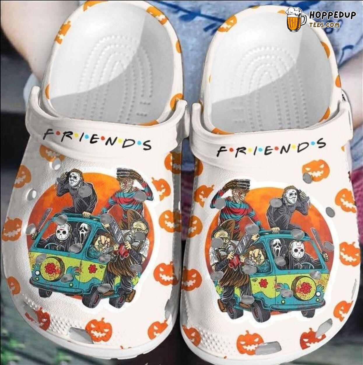 Friends Horror Movies Halloween Inspired Classic Comfort Clogs Shoes