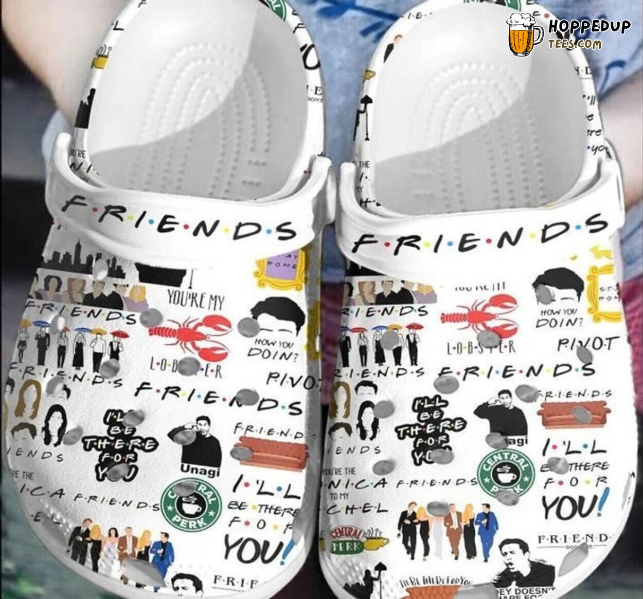 Friends Inspired Rubber Clog Shoes Comfy Footwear for Fans