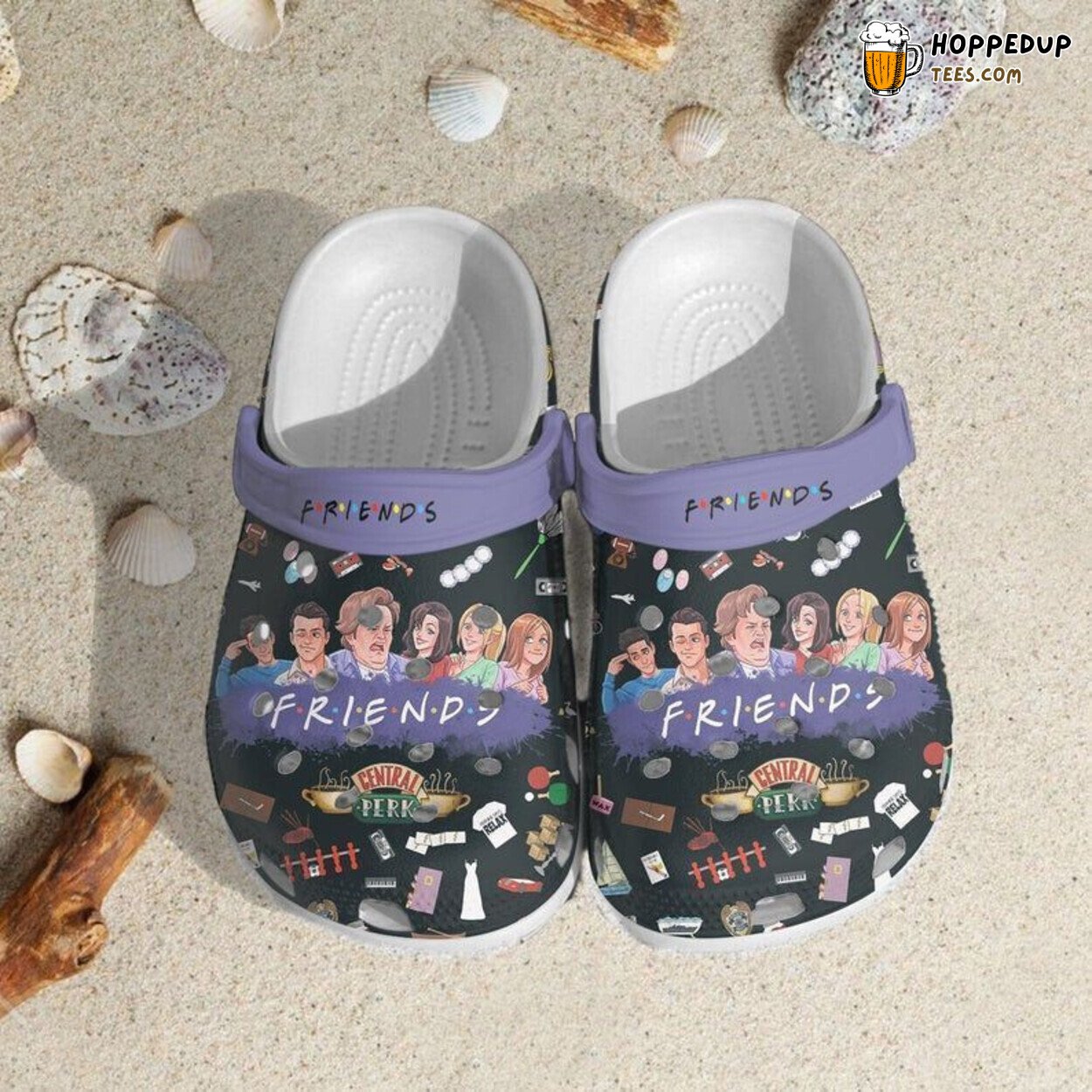 Friends Themed Rubber Clog Shoes Comfy Footwear for TV Show Enthusiasts