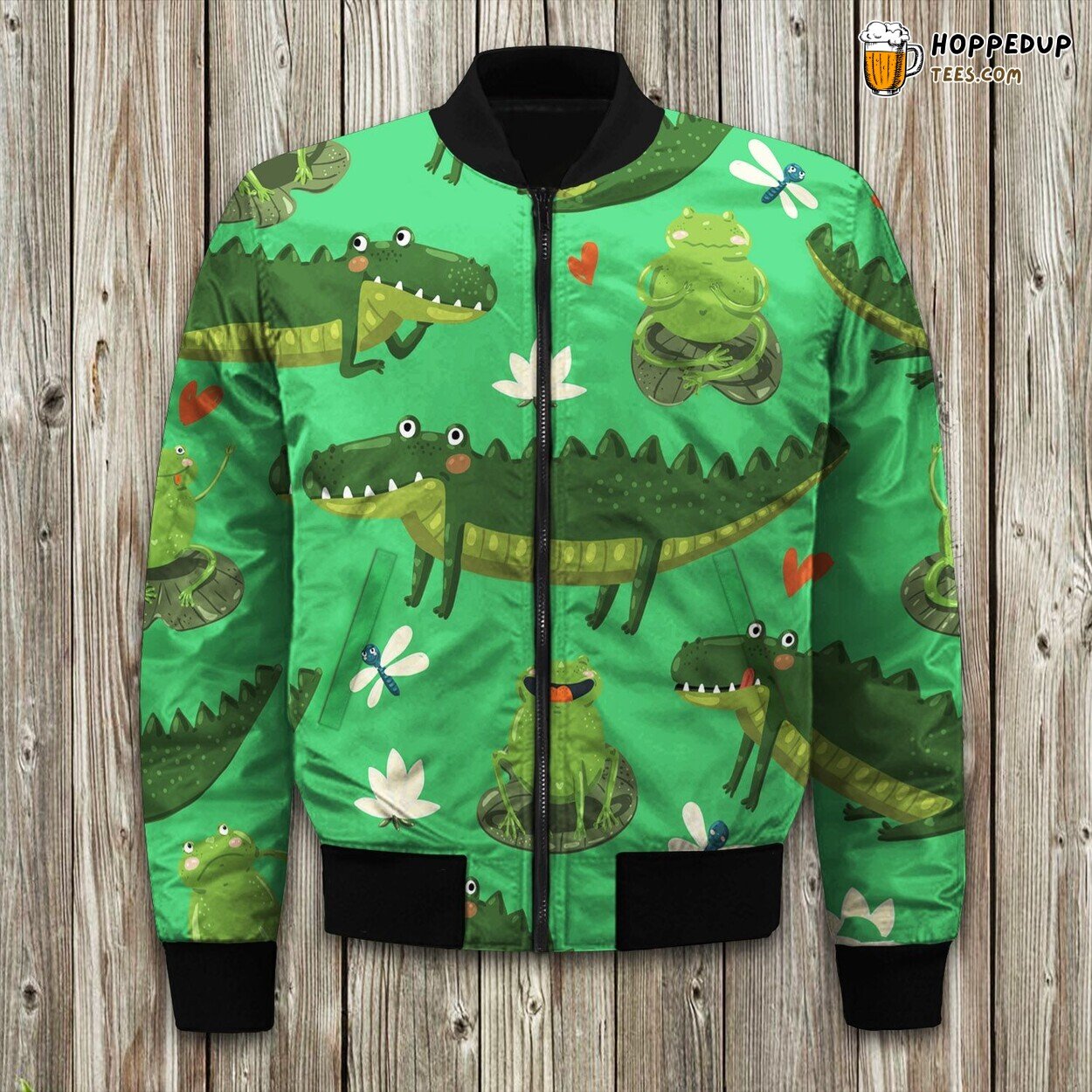 Frog Cute Frog Spaghetti Bomber Jacket