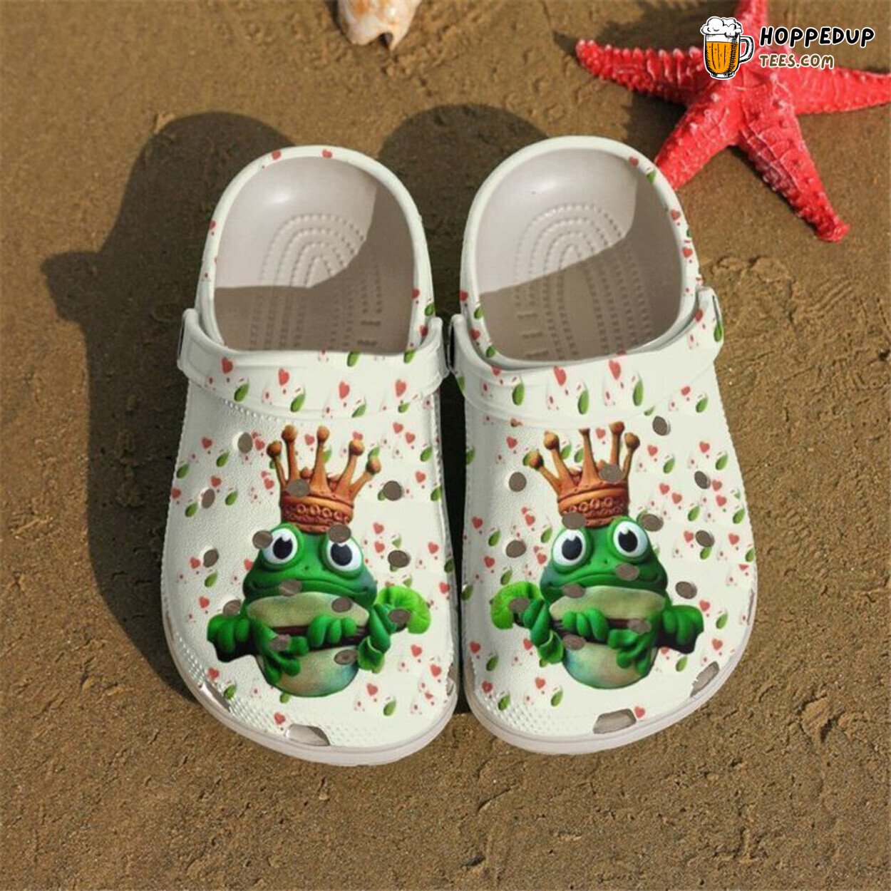 Frog Lovely King Theme Comfortable Unique Stylish Design Clogs
