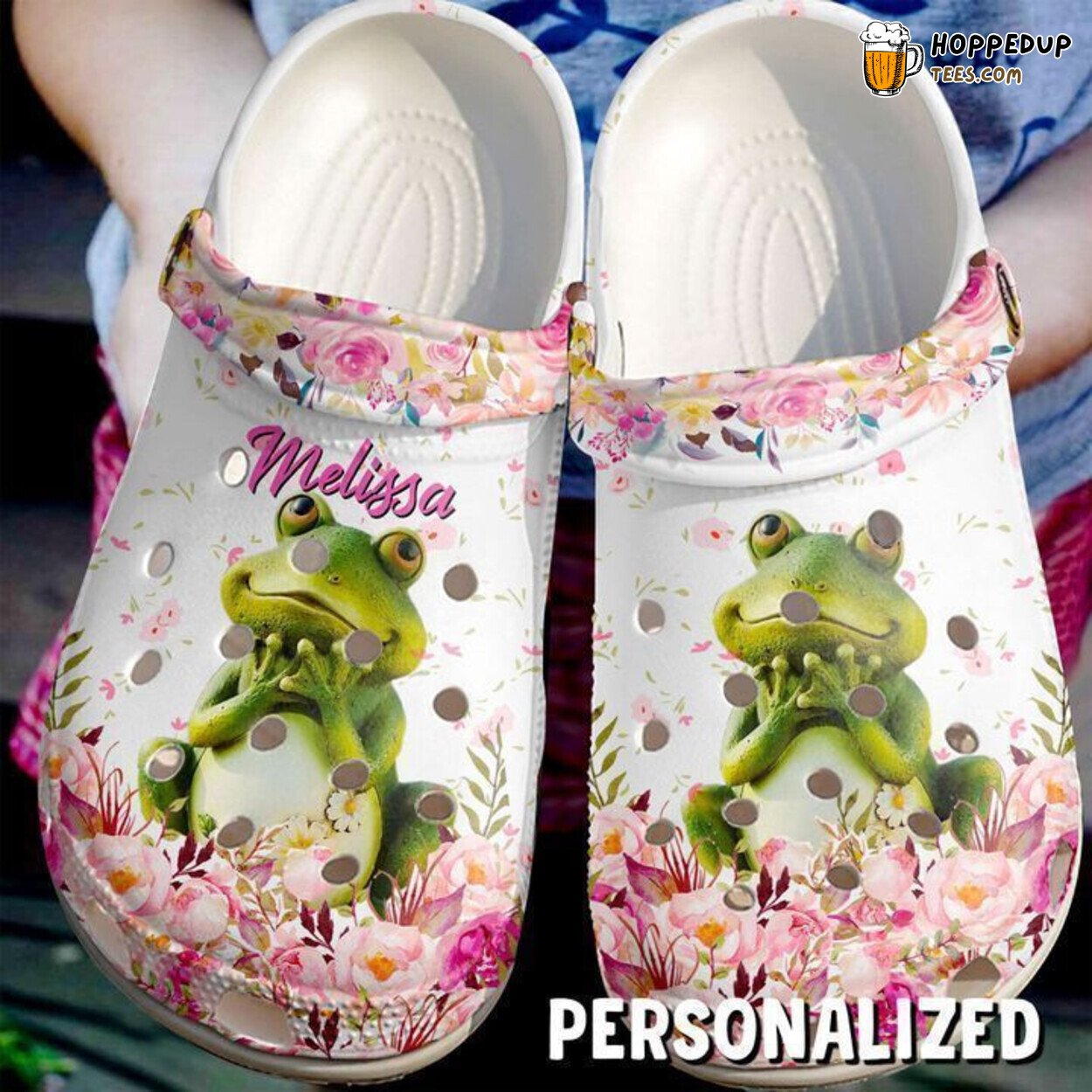 Frog Personalized Cute Theme Comfortable Clog Shoes Unique Animal Lovers Gift
