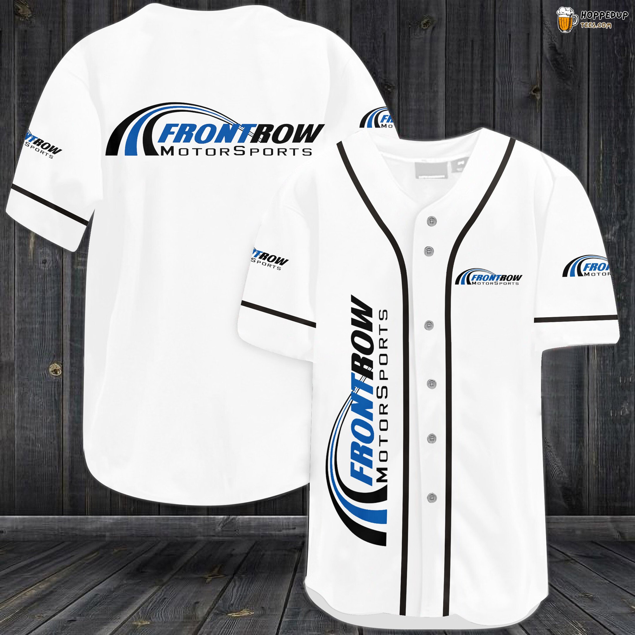 Front Row Motorsports Baseball Jersey White Unisex Jersey Shirt