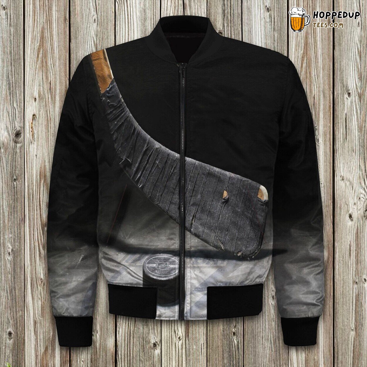 Frozen Arena Hockey Vibe Winter Bomber Jacket Premium Design Touch Luxe