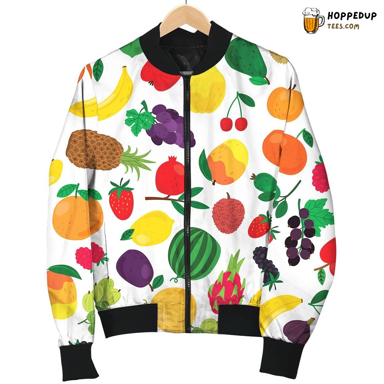 Fruits Tropical Seamless Pattern Bomber Jacket