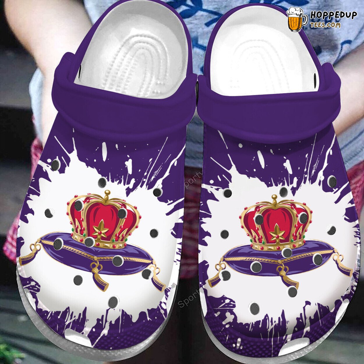 Full Purple Royal Unique Comfortable Stylish Clogs Shoes Design