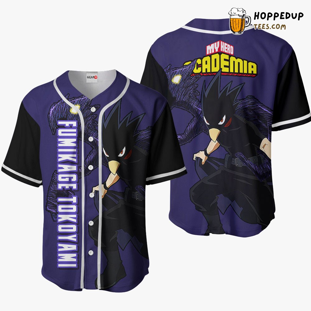 Fumikage Tokoyami Distinctive Design Anime Baseball Jersey Unique Collection Fumikage Tokoyami Distinctive Design Anime Baseball Jersey Unique Collection