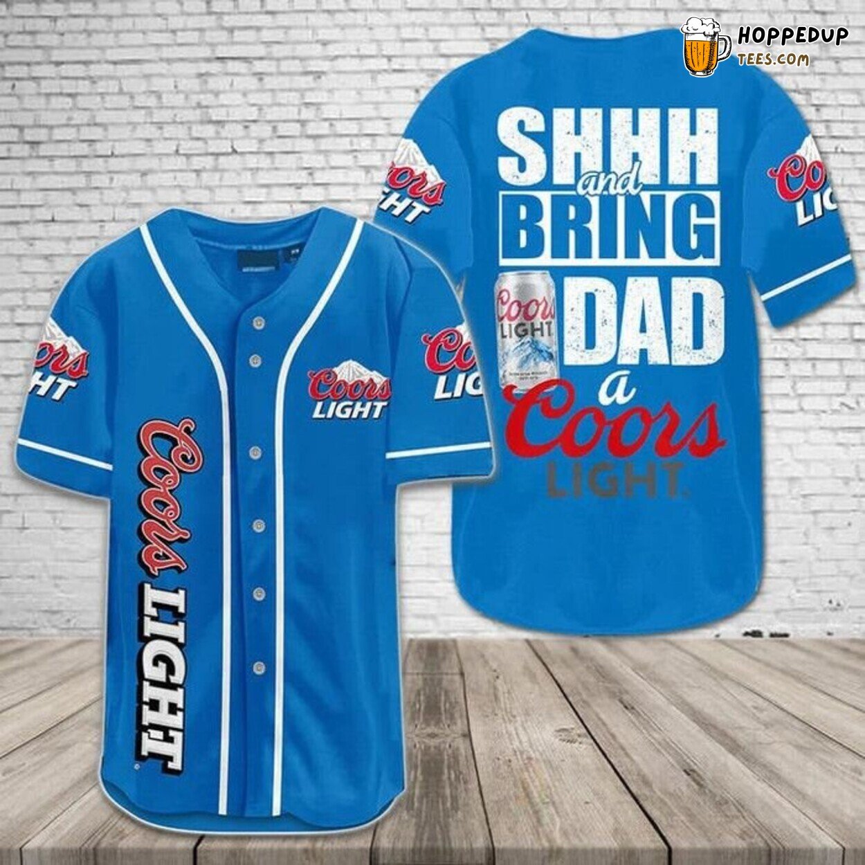 Funny Coors Light Dad Shh Graphic Baseball Jersey Humorous