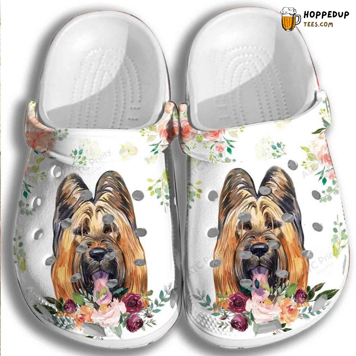 Funny Dog Puppy Flower Lover Gift Comfortable Rubber Clogs Shoes