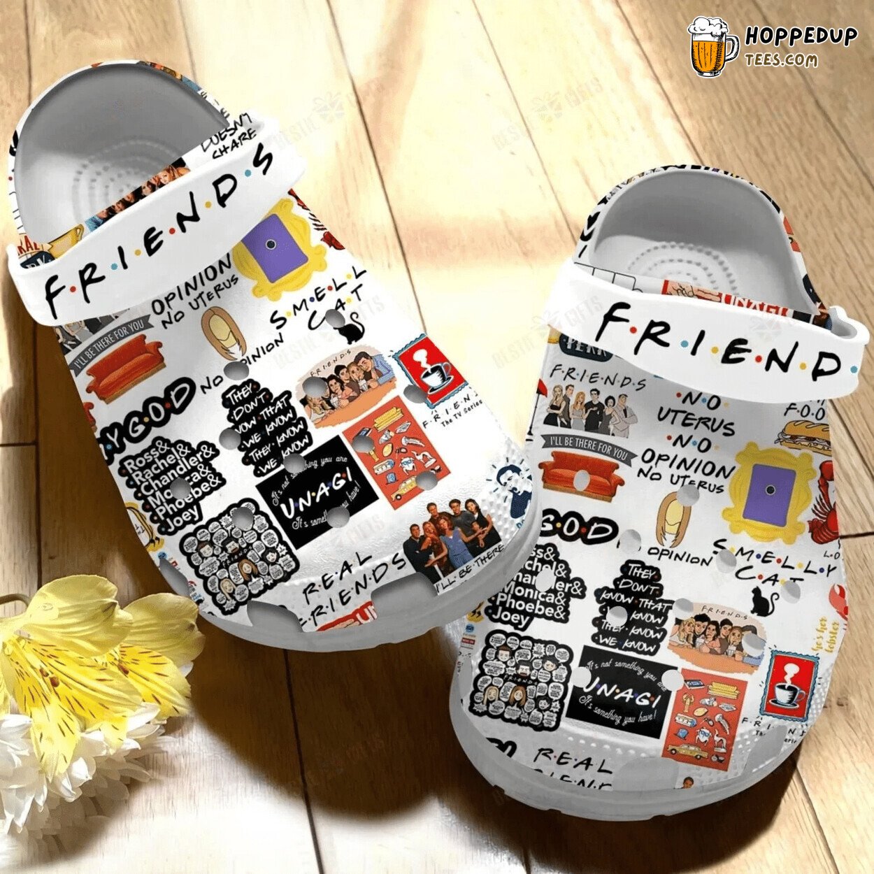 Funny Friends Smell Cat Theme Comfortable Clogs Humorous Design Shoes