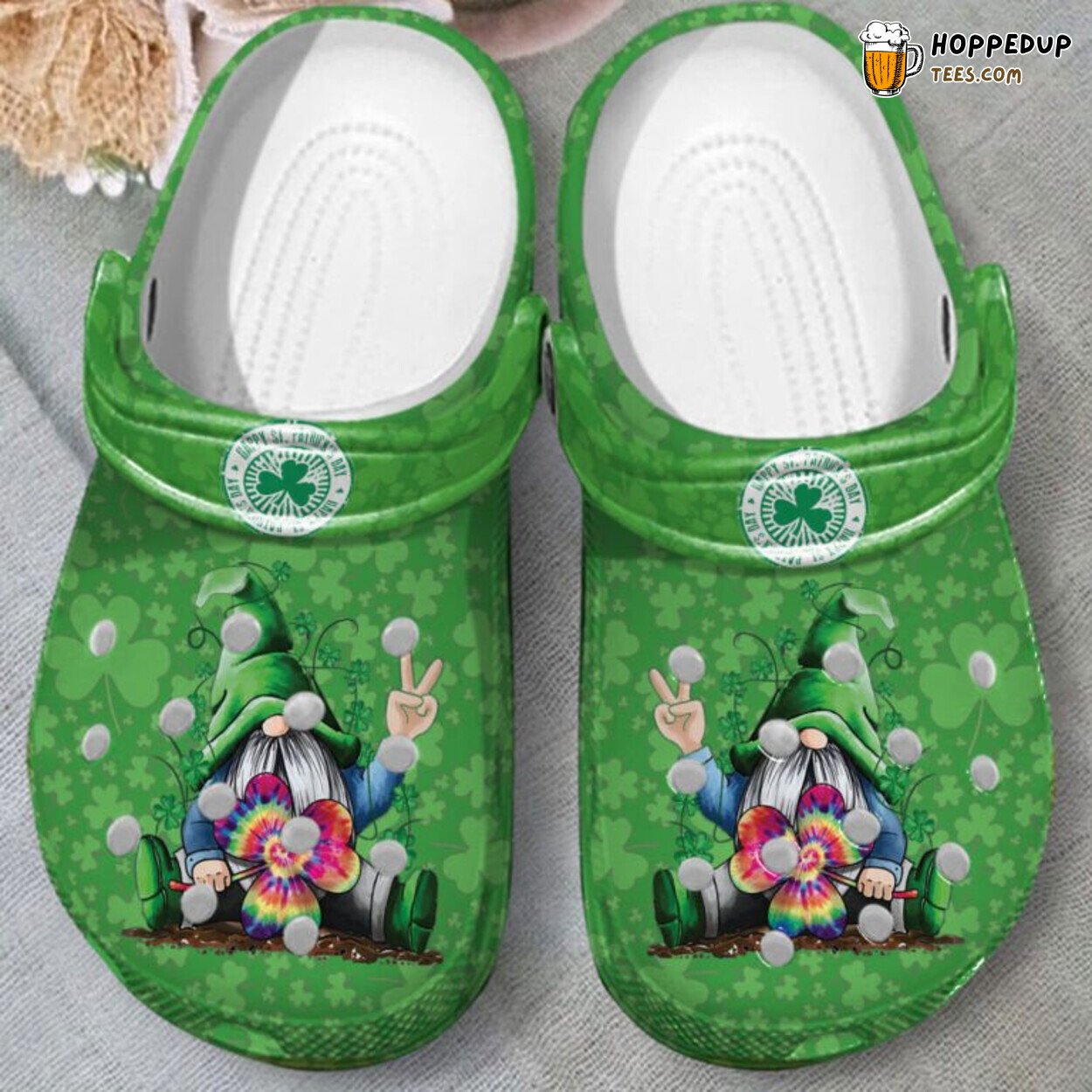 Funny Gnome Hippie Patrick Day Unique Comfortable Clogs Gift