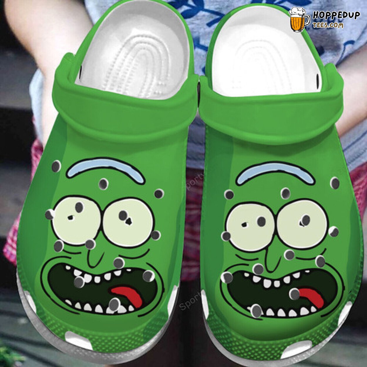 Funny Pickle Green Comfortable Unique Themed Clog Shoes Style
