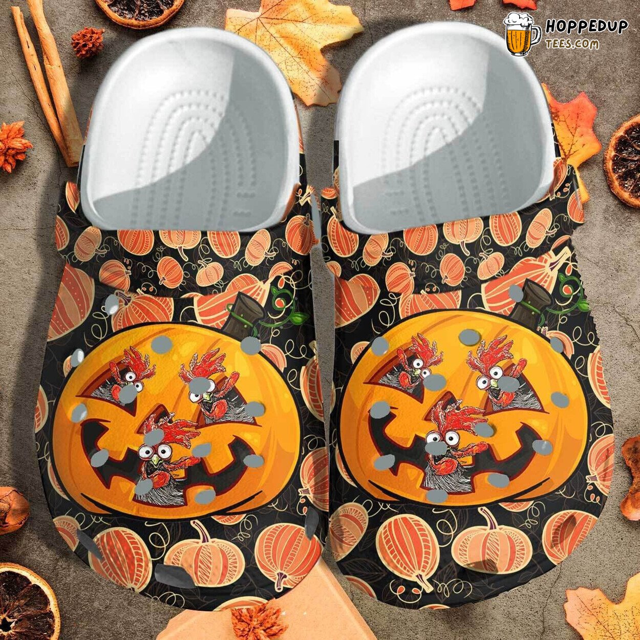 Funny Pumpkin Custom Halloween Beach Birthday Gift Clogs Shoes