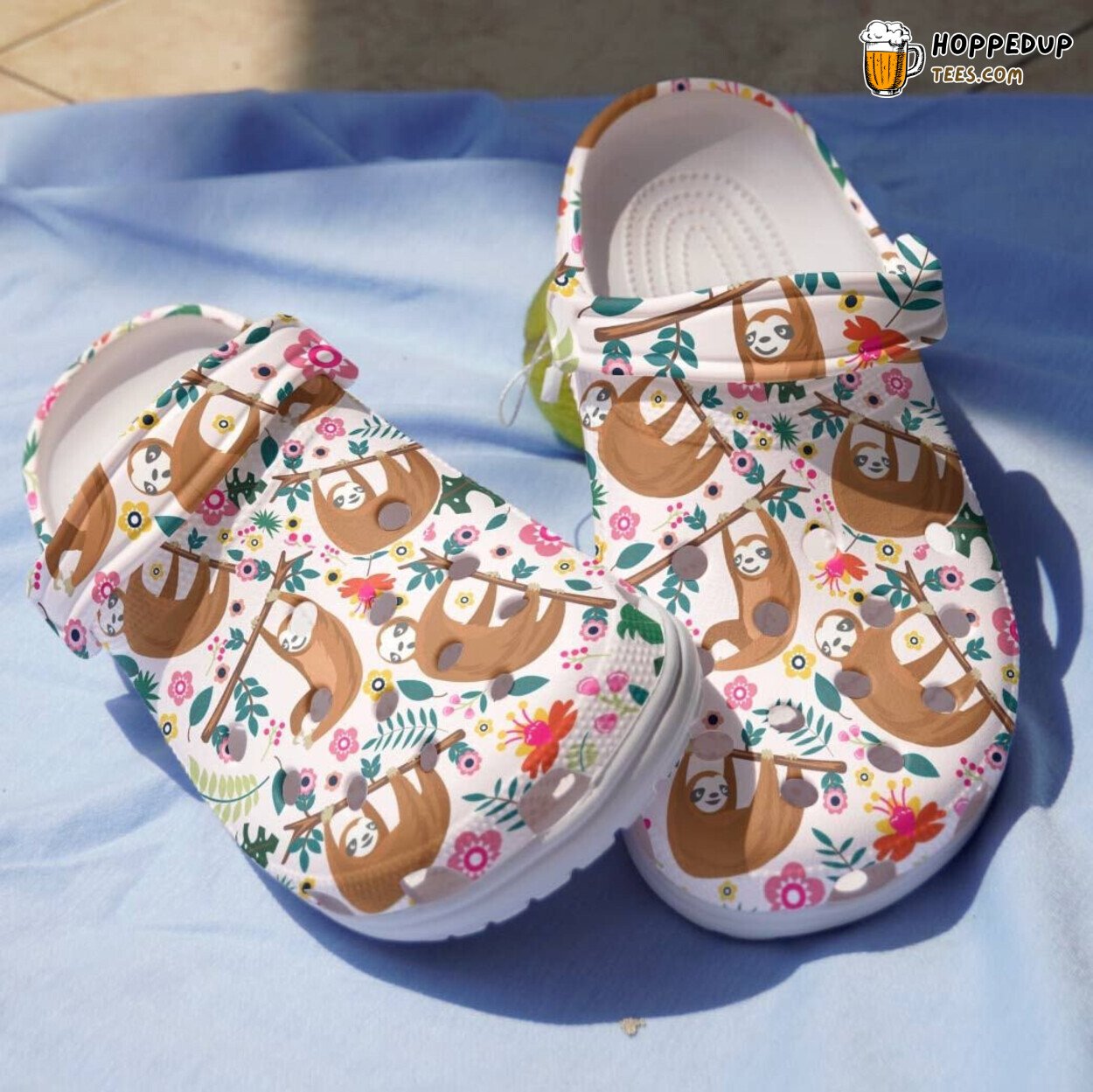 Funny Sloth Cartoon Themed Crocbland Birthday Gift Clogs