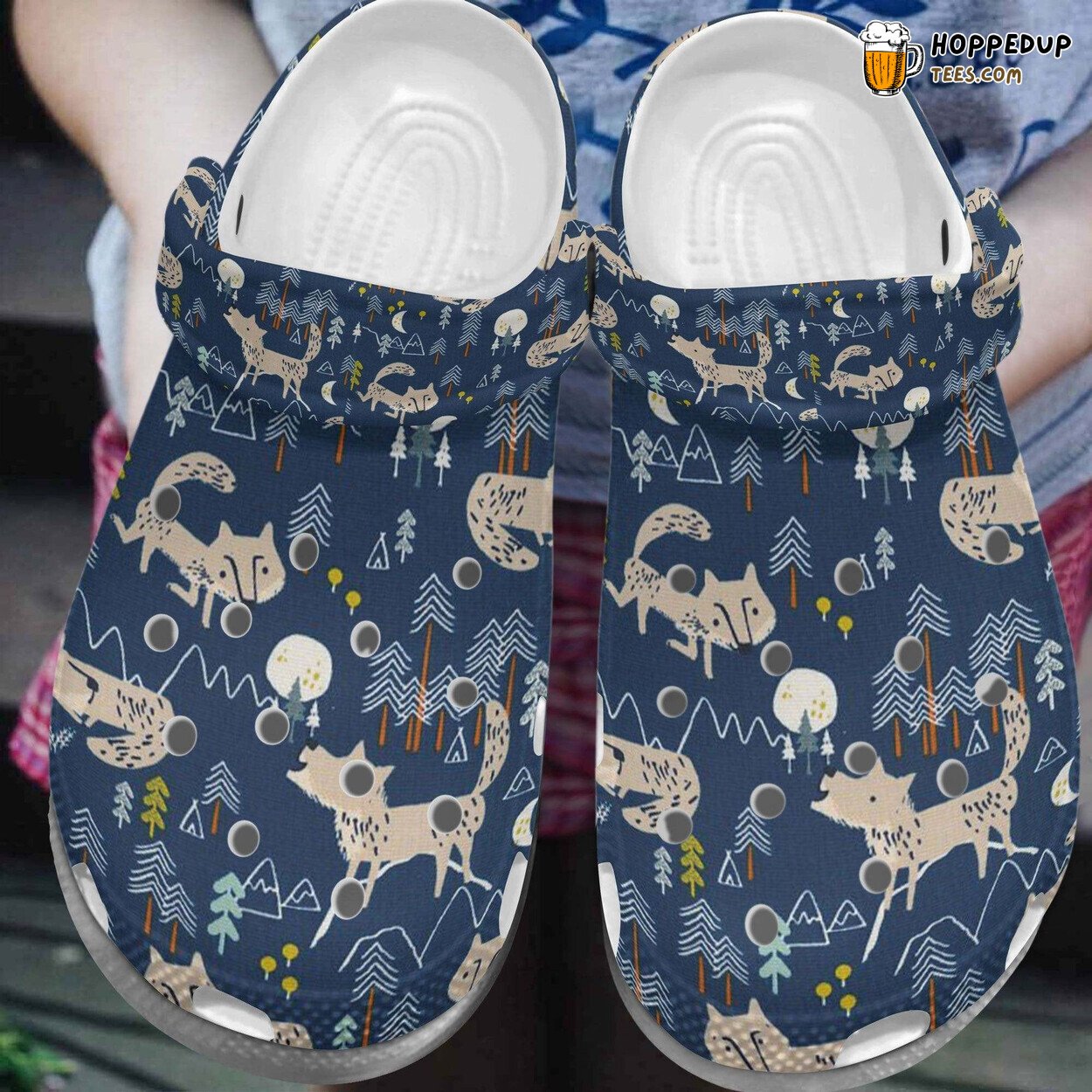 Funny Wolf Forest Themed Comfortable Unique Design Gift Clogs