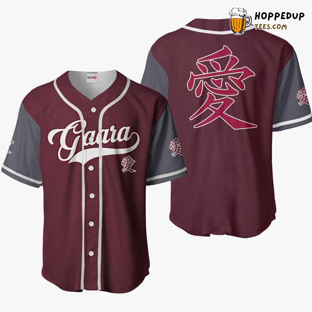 Gaara Distinctive Symbol Anime Baseball Jersey Shirt Unique Collection