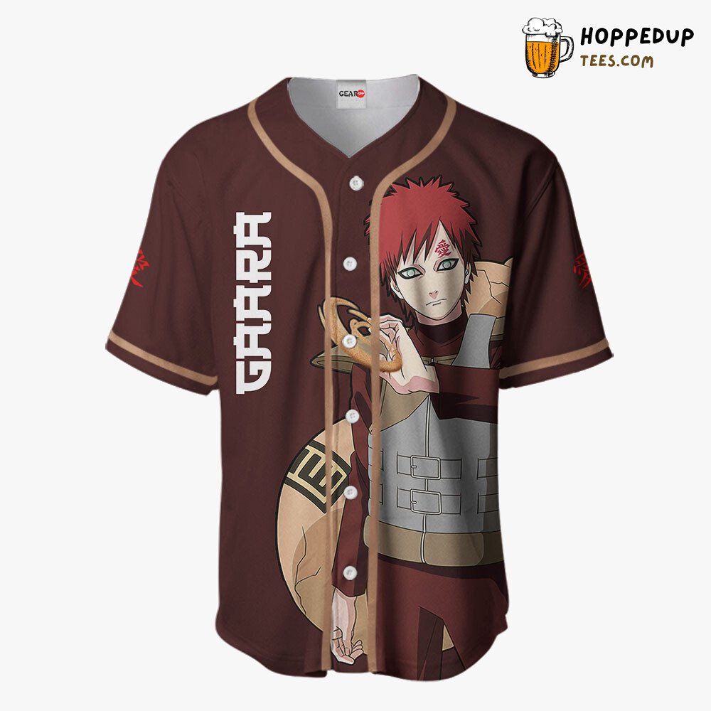 Gaara Unique Anime Design Baseball Jersey Distinctive Edition Style
