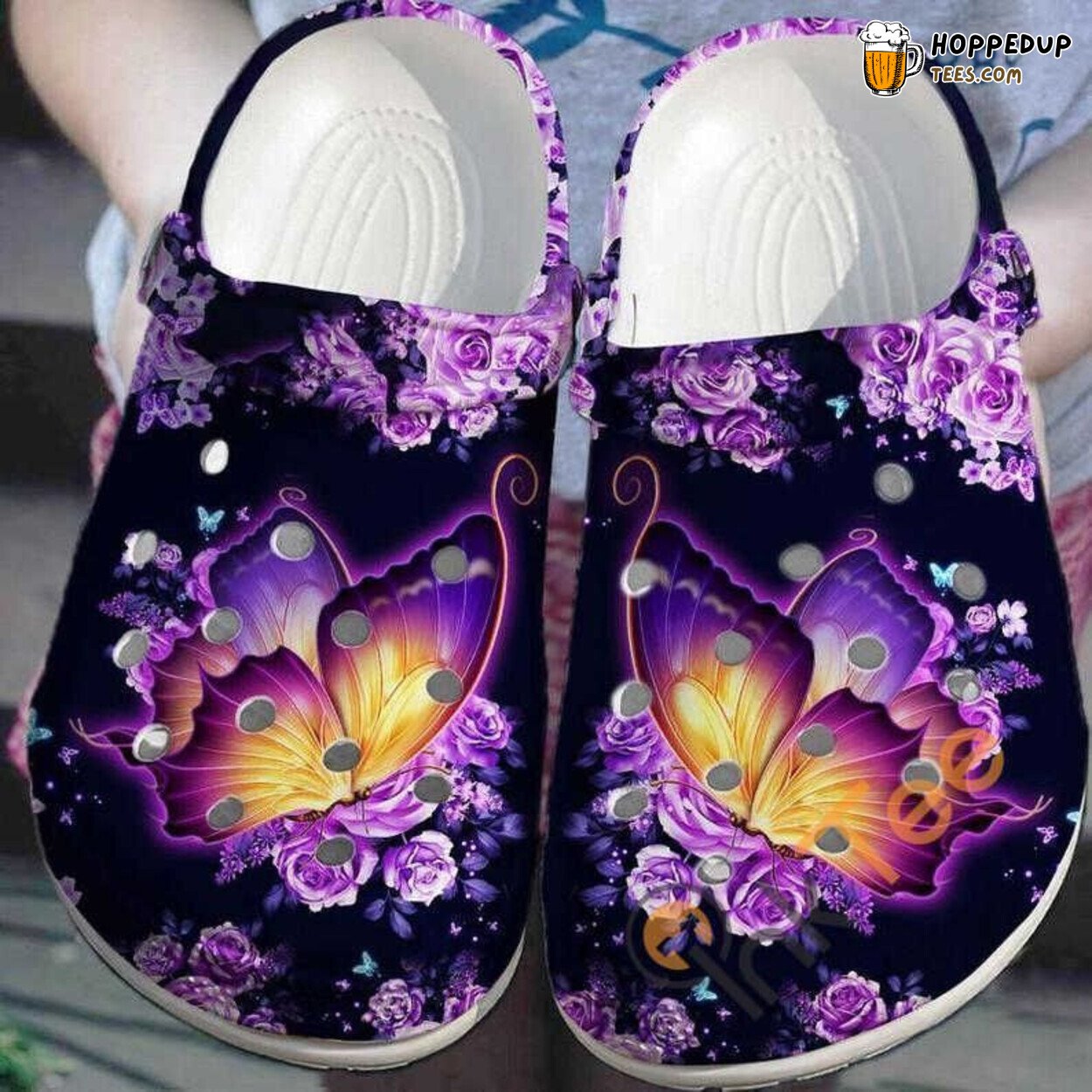 Galaxy Butterfly No 289 Inspired Comfortable Clogs Celestial Design Shoes