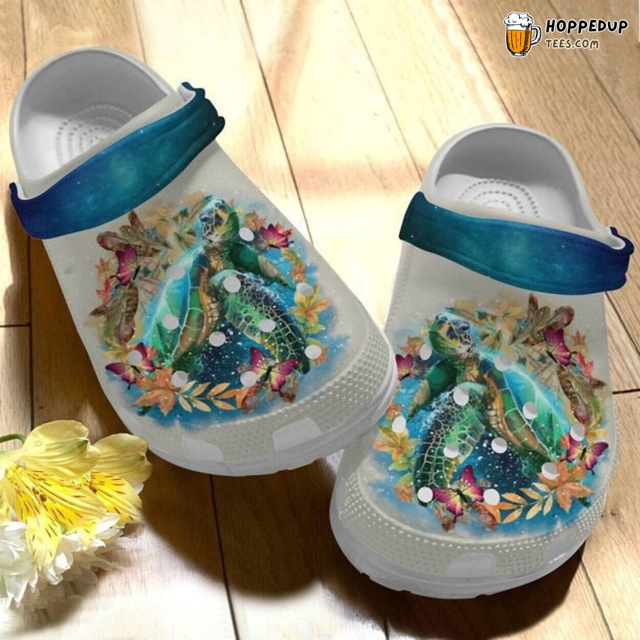 Galaxy Turtle Sea Turtle Ocean Themed Crocbland Comfortable Clogs