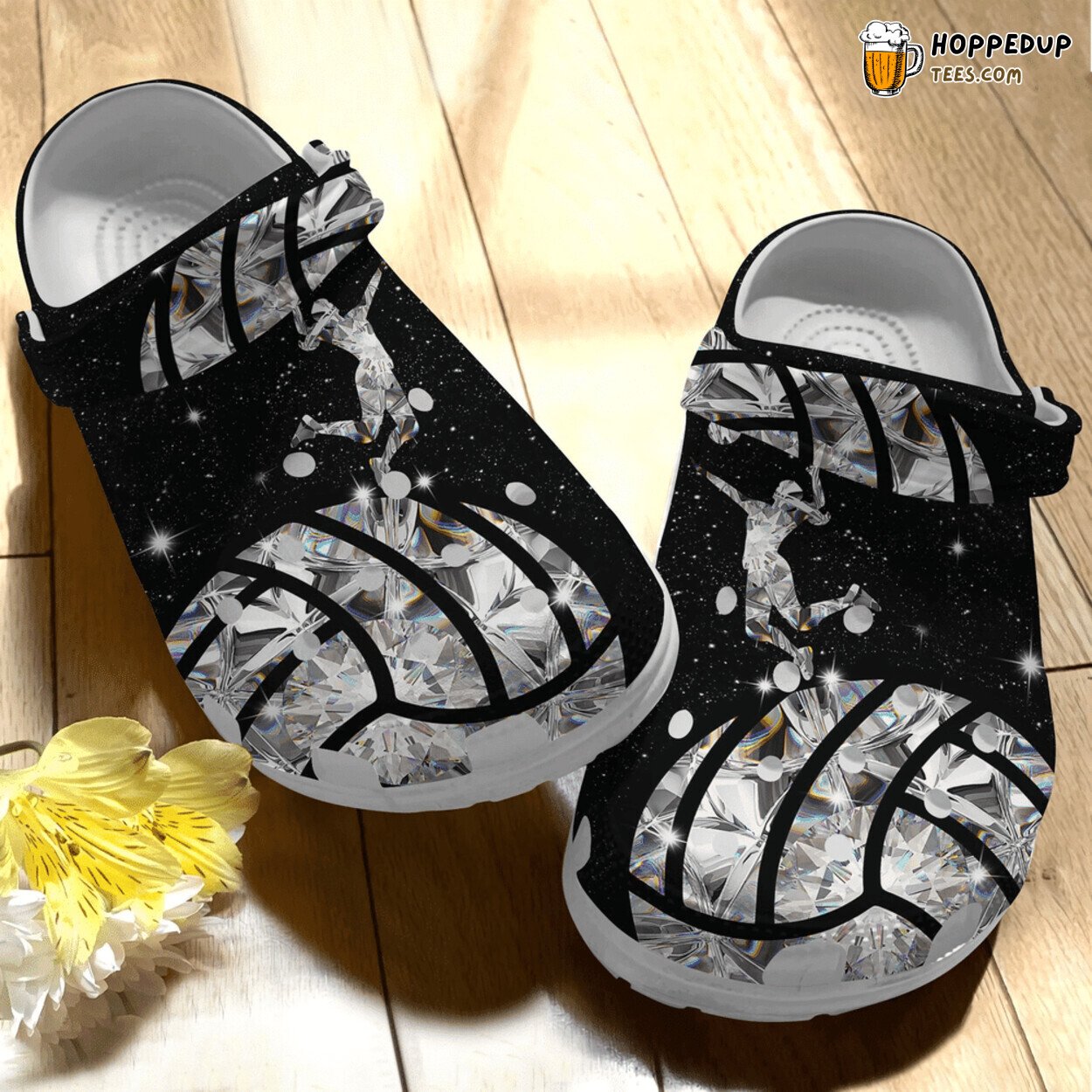 Galaxy Volleyball Magic Sport World Themed Comfortable Rubber Clogs