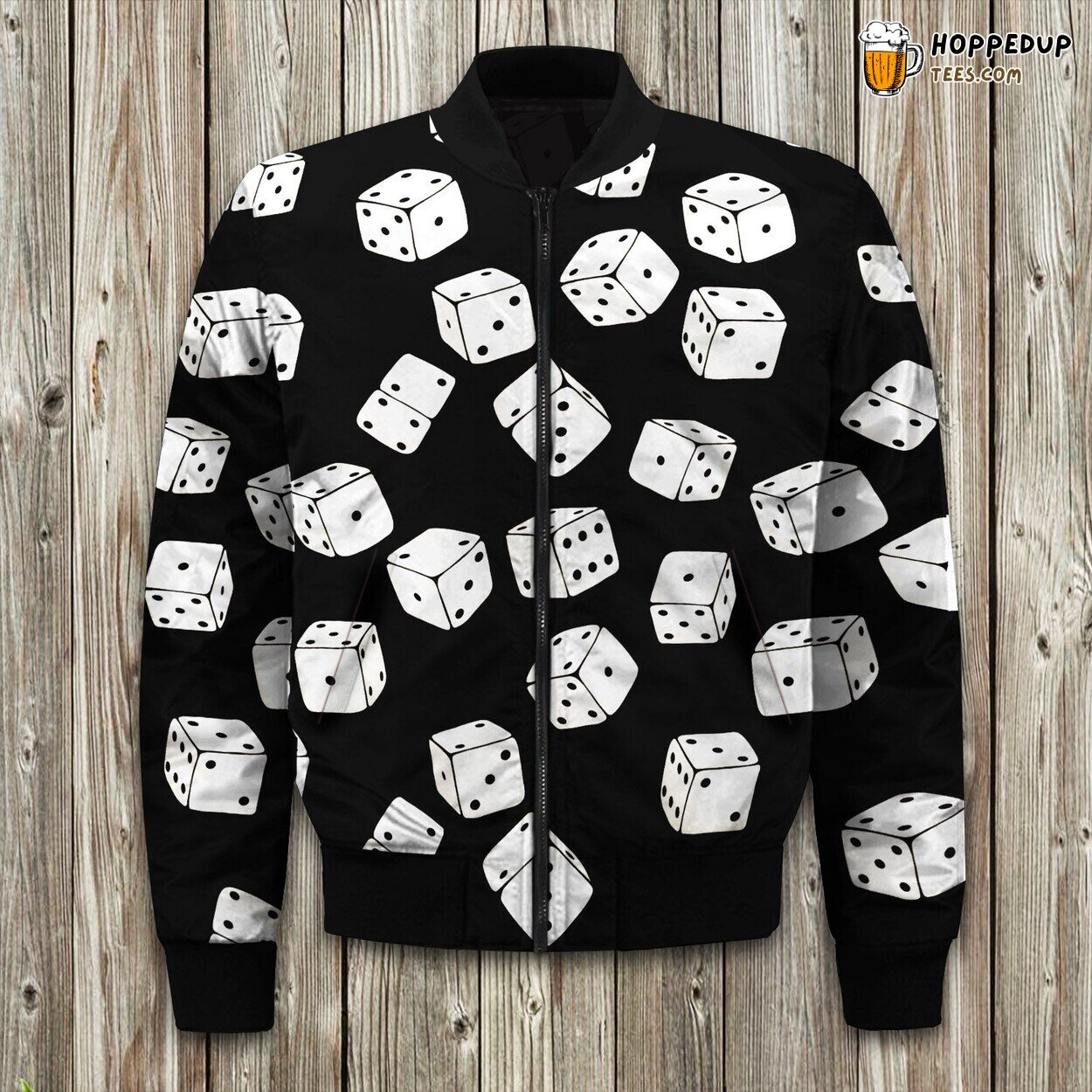 Gambler’s Luck Casino Dice Art Winter Comfort Bomber Jacket Series
