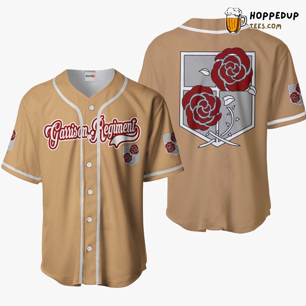 Garrison Regiment Anime Baseball Jersey Unique Distinctive Design