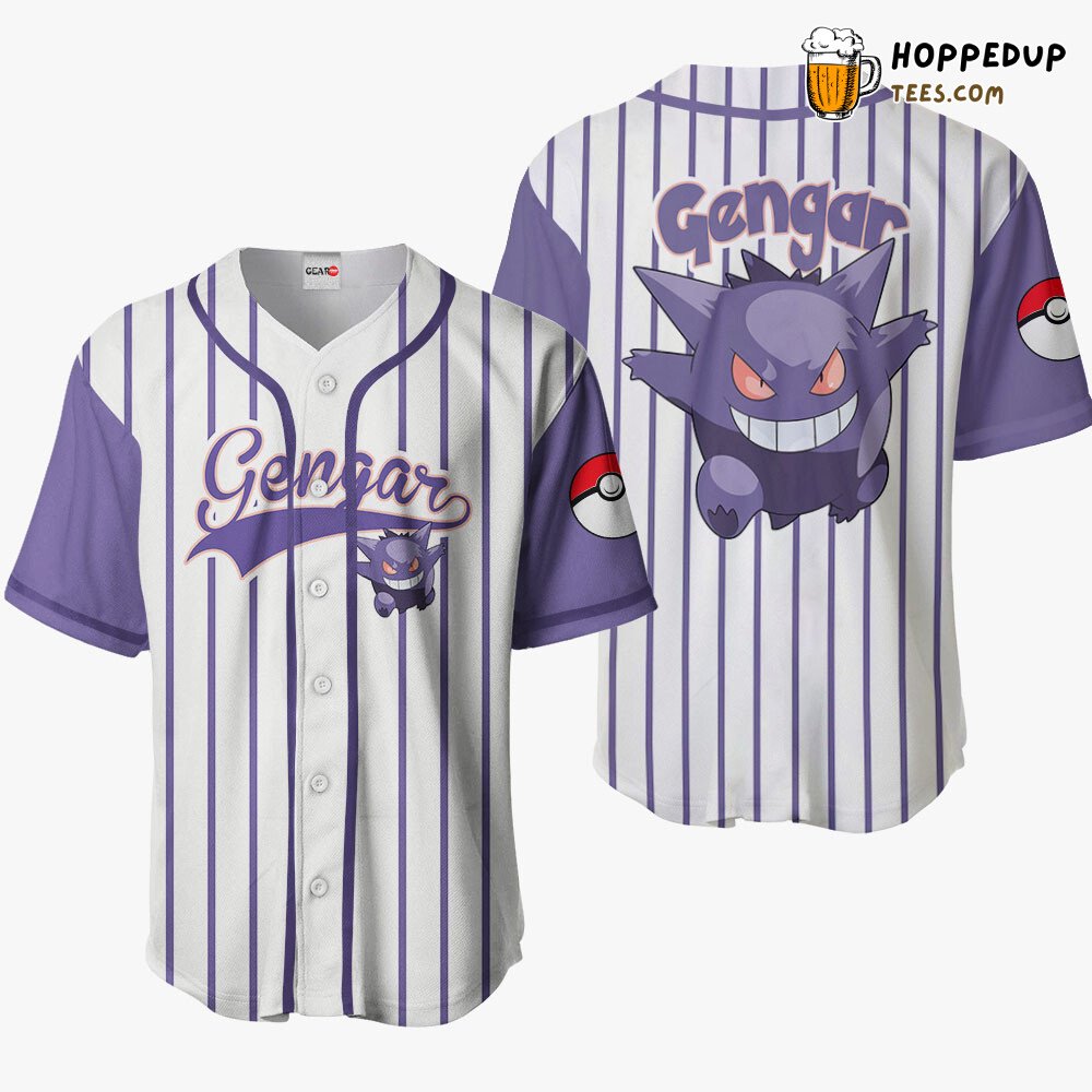 Gengar Distinctive Design Baseball Jersey Collection Unique Edition Style Gengar Distinctive Design Baseball Jersey Collection Unique Edition Style