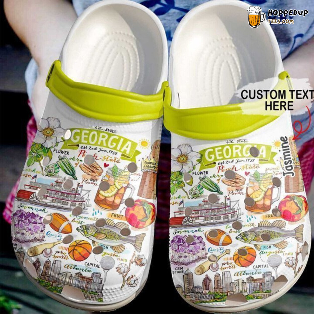 Georgia Proud Themed Personalized Comfortable Classic Clogs