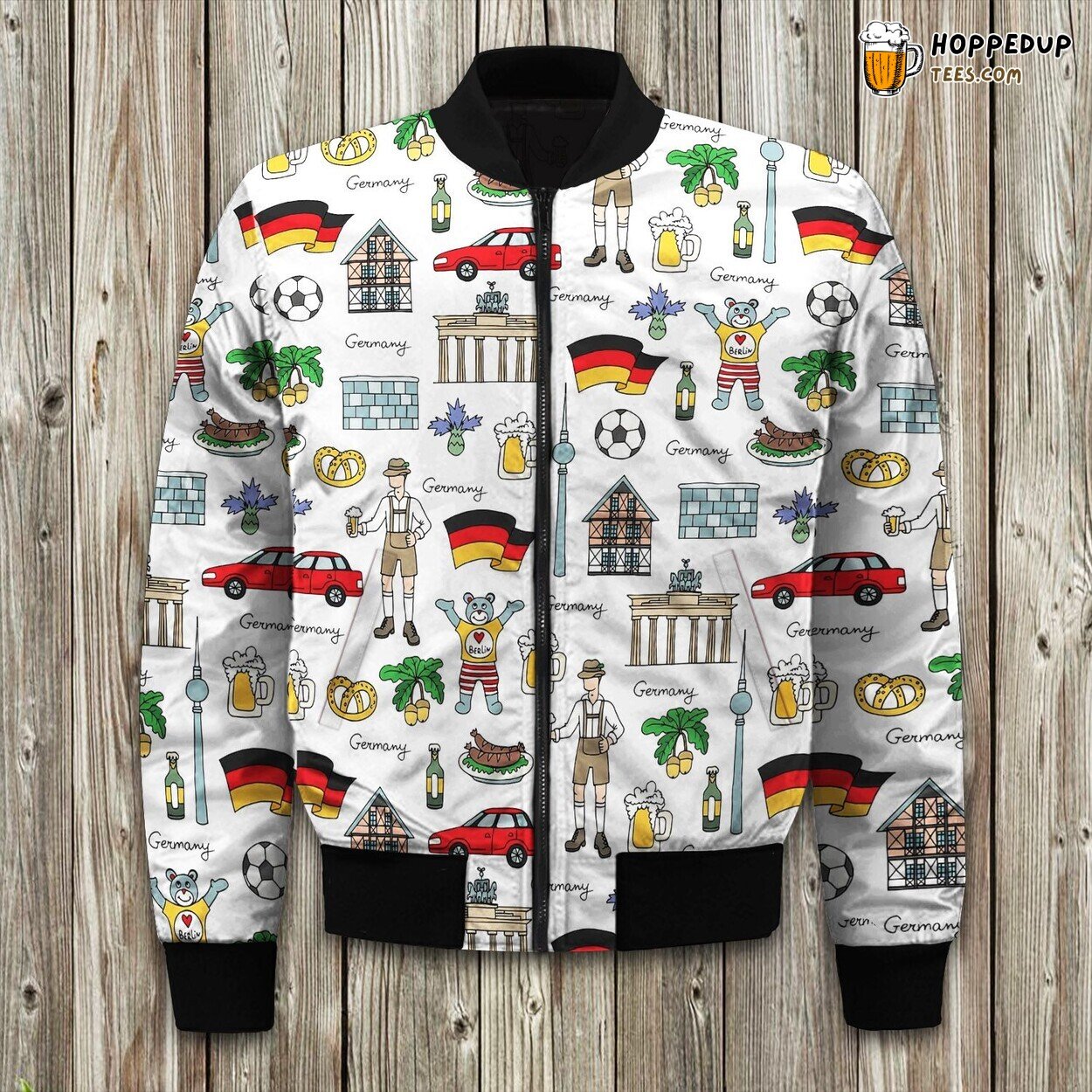German Boy And Cities Bomber Jacket