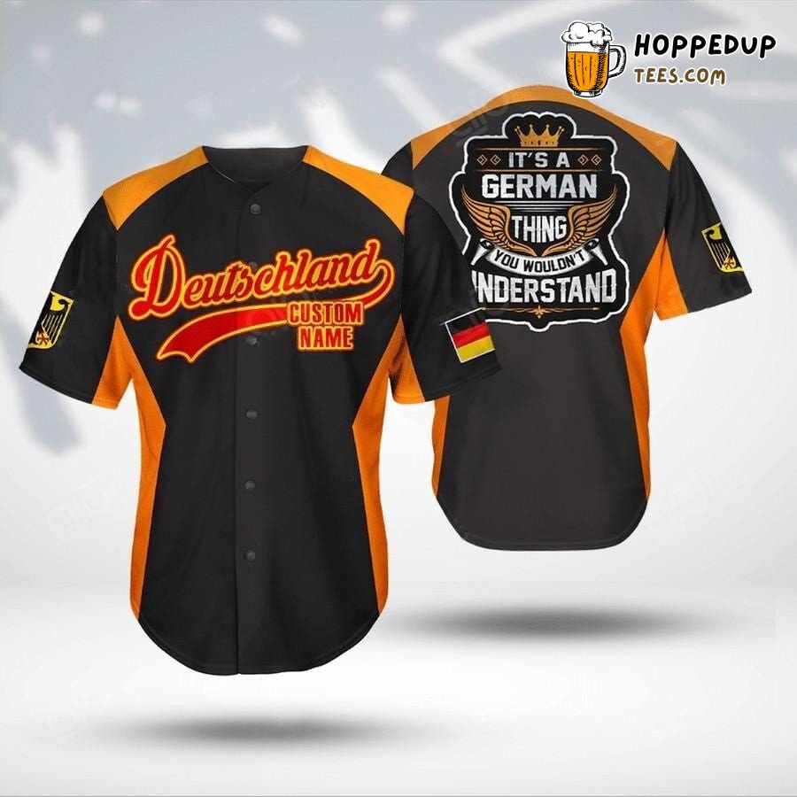 German Essence Theme Baseball Jersey Personalized Unique Deutschland Look