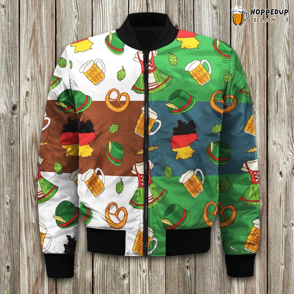 German Flag And Girl Dress Bomber Jacket