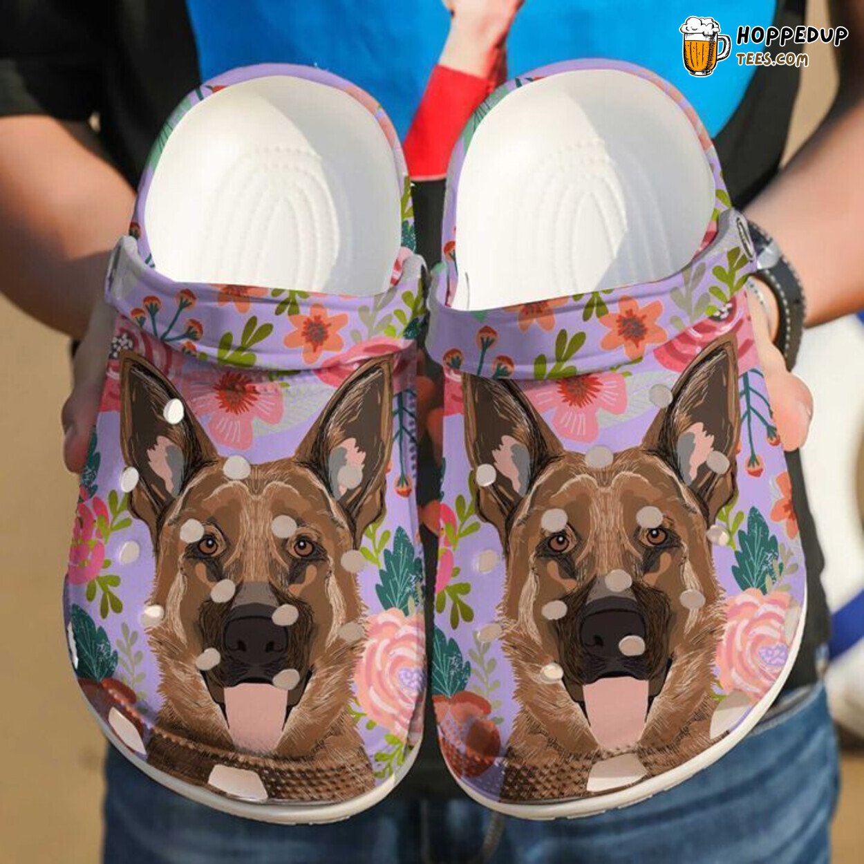 German Shepherd Adorable Comfortable Clog Shoes Casual Wear